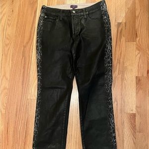 NYDJ faux leather jeans, PRISTINE condition!